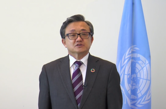 UN Under-Secretary-General Liu Zhenmin addresses Youth RIGF participants